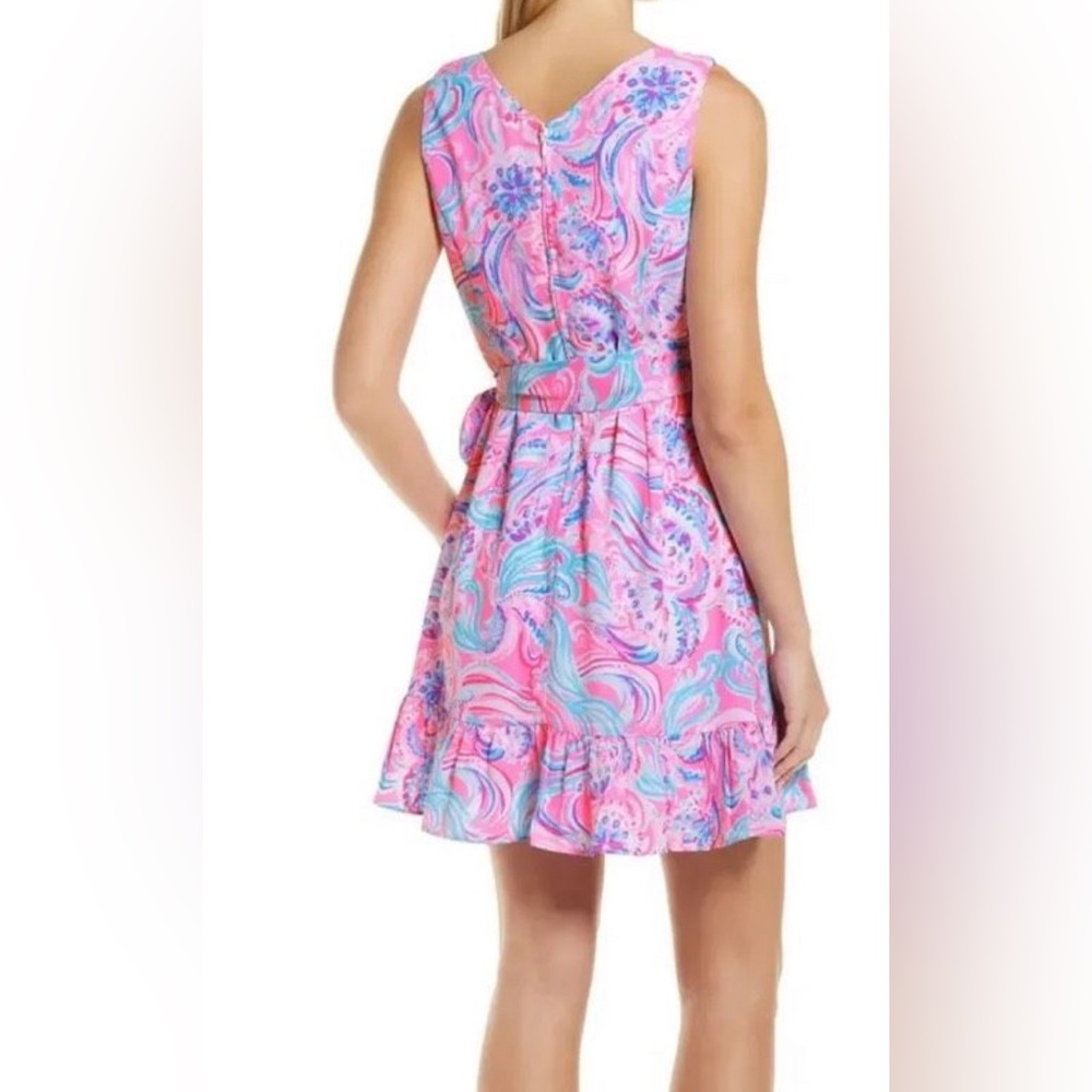 Lilly Pulitzer Pink and Blue Paisley Mini Dress - Picture 3 of 11